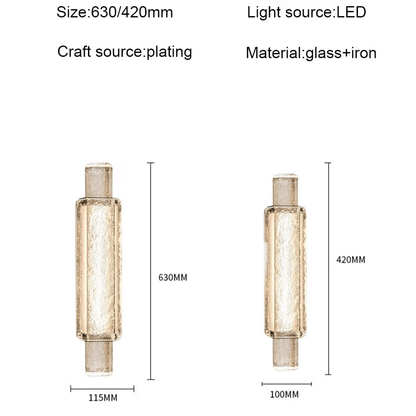 Verthara Premium Crystal Wall Sconce with Clear Glass
