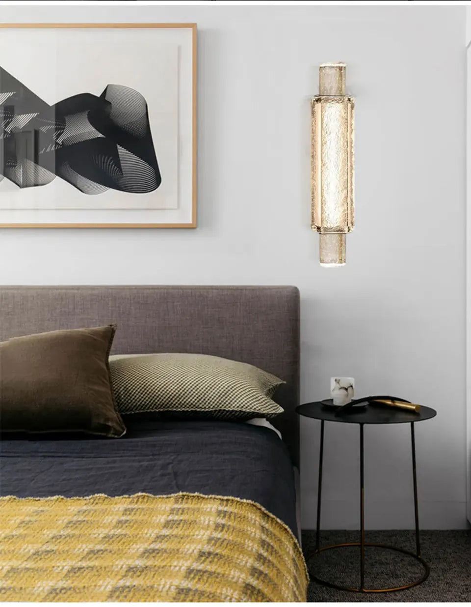 Verthara Premium Crystal Wall Sconce with Clear Glass