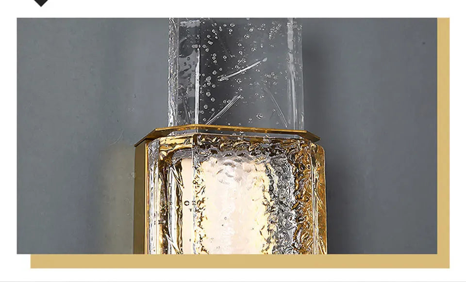 Verthara Premium Crystal Wall Sconce with Clear Glass