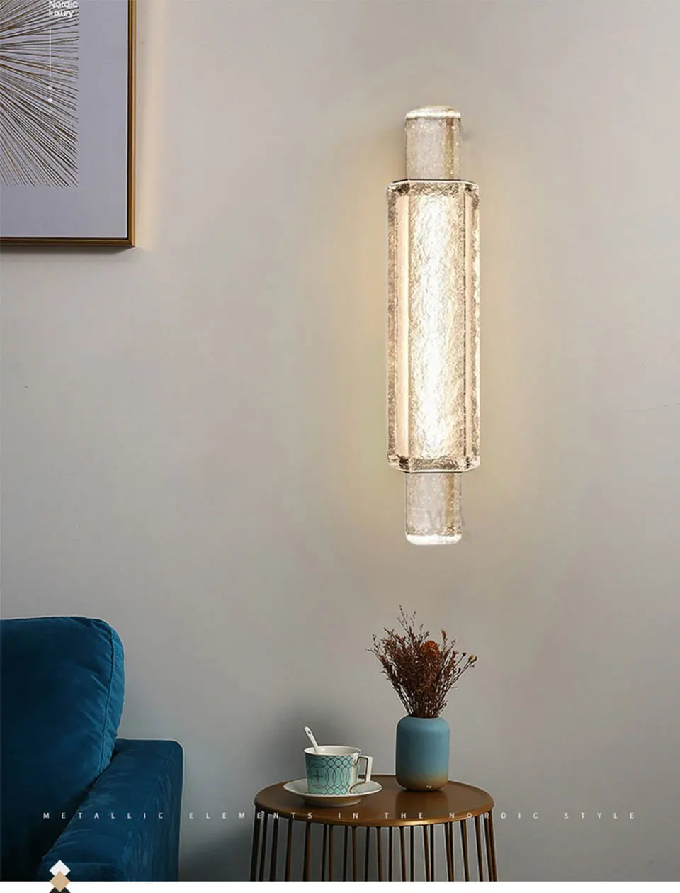 Verthara Premium Crystal Wall Sconce with Clear Glass