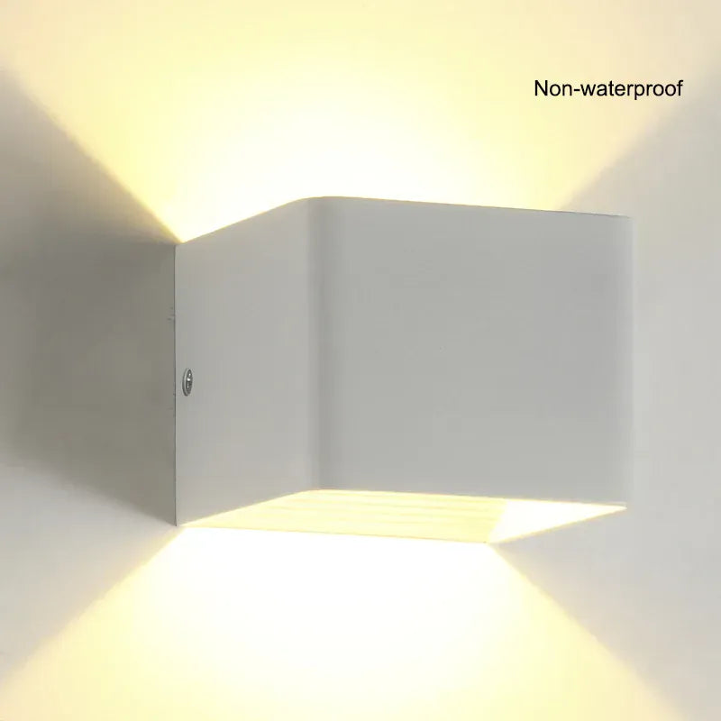 Verthara Premium Cube LED Outdoor Wall Light IP65 Adjustable Black Waterproof - WL18323 / cold white