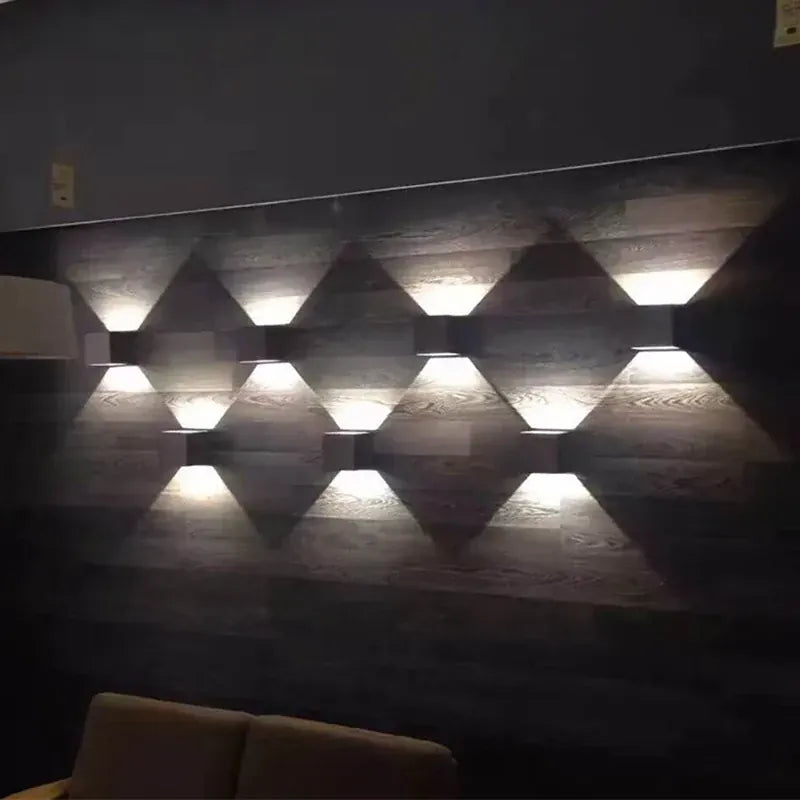 Verthara Premium Cube LED Outdoor Wall Light IP65 Adjustable Black Waterproof - WL18323 / cold white