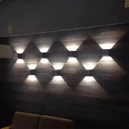 Verthara Premium Cube LED Outdoor Wall Light IP65 Adjustable Black Waterproof - WL18323 / cold white