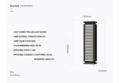 Verthara Premium Cuboid Stainless Steel Outdoor Wall Light