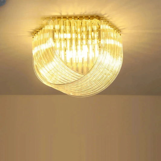 Verthara Premium Curved Glass Tube Retro Chandelier
