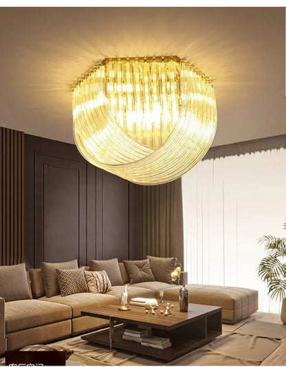 Verthara Premium Curved Glass Tube Retro Chandelier