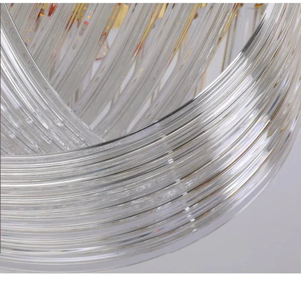 Verthara Premium Curved Glass Tube Retro Chandelier