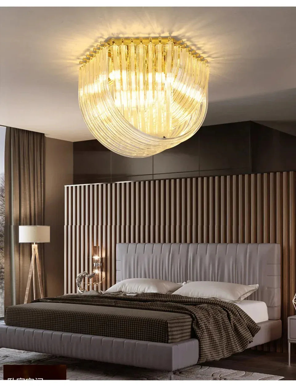Verthara Premium Curved Glass Tube Retro Chandelier