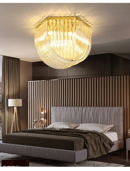 Verthara Premium Curved Glass Tube Retro Chandelier