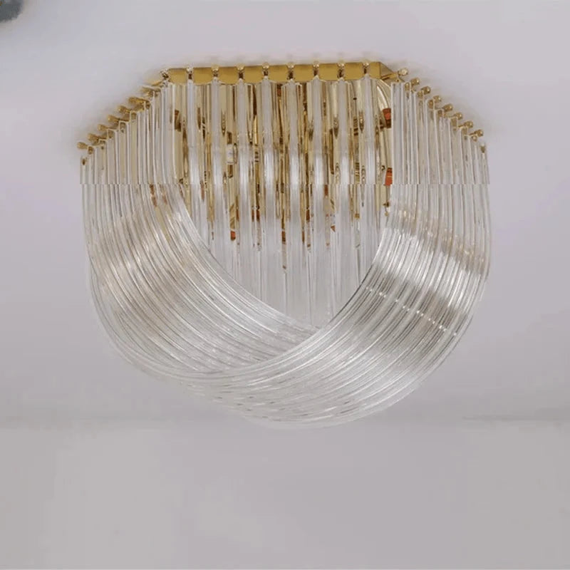 Verthara Premium Curved Glass Tube Retro Chandelier