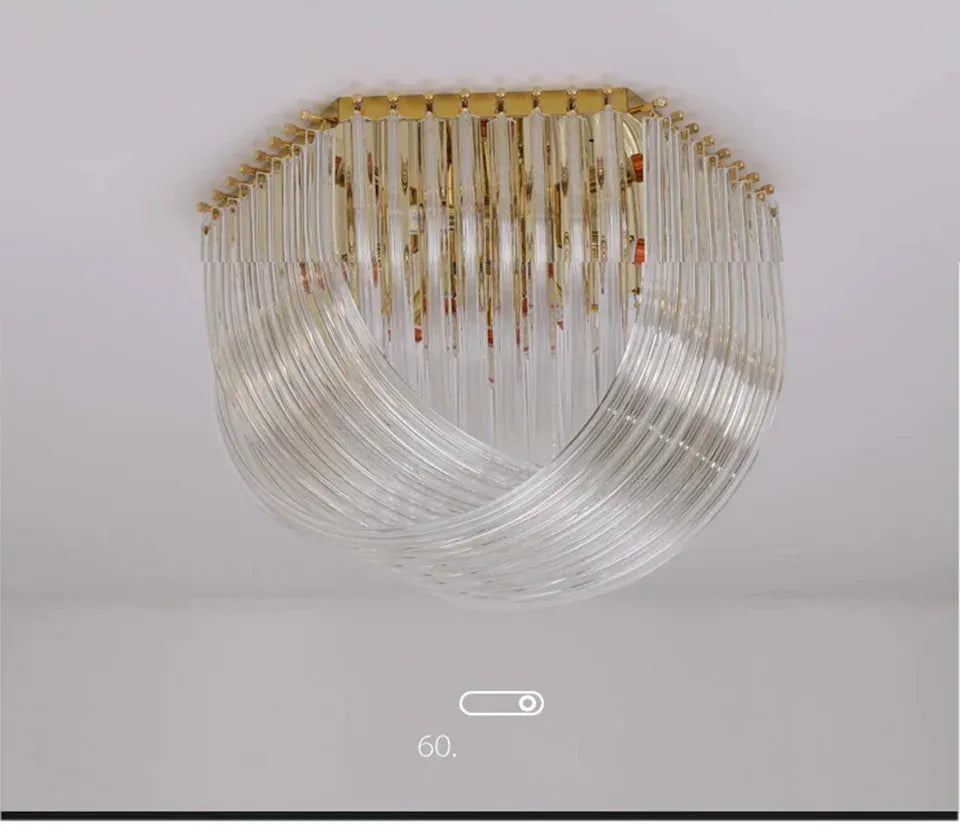 Verthara Premium Curved Glass Tube Retro Chandelier