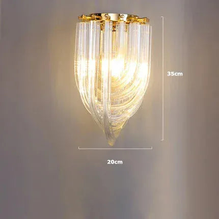 Verthara Premium Curved Glass Tube Retro Chandelier wall lamp / Cool white