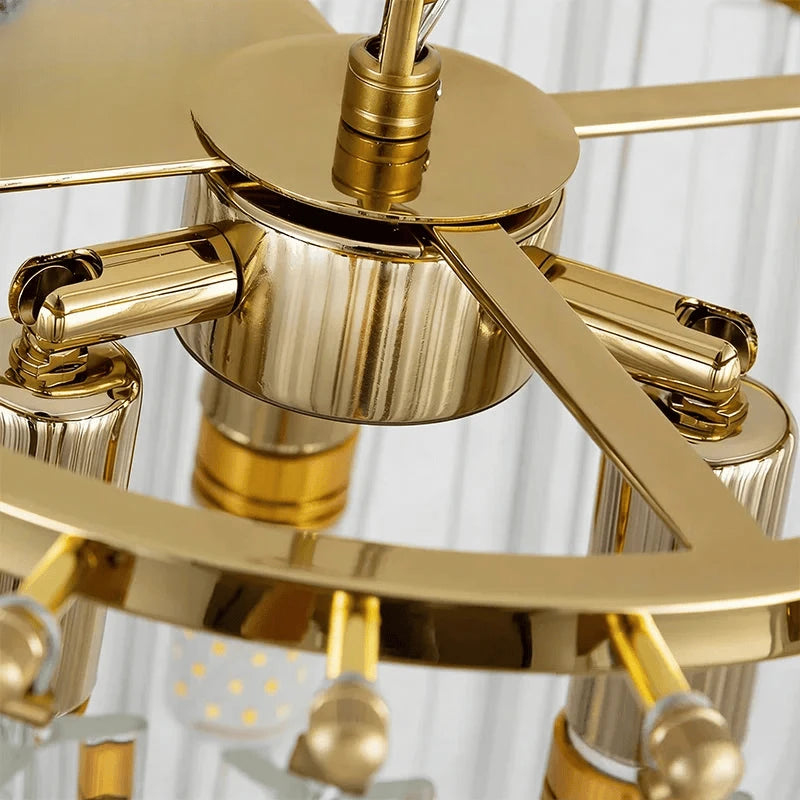 Verthara Premium Curved Glass Tube Retro Crystal Chandelier