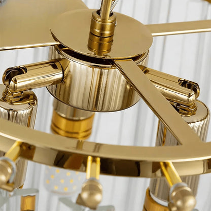 Verthara Premium Curved Glass Tube Retro Crystal Chandelier