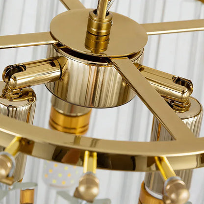 Verthara Premium Curved Glass Tube Retro Crystal Chandelier