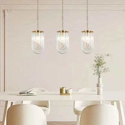 Verthara Premium Curved Glass Tube Retro Crystal Chandelier