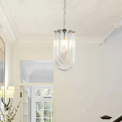 Verthara Premium Curved Glass Tube Retro Crystal Chandelier