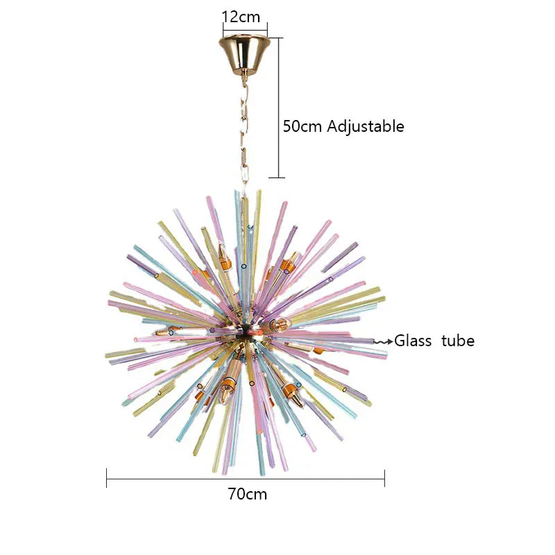 Verthara Premium Dandelion Glass Children's Chandelier 70cm