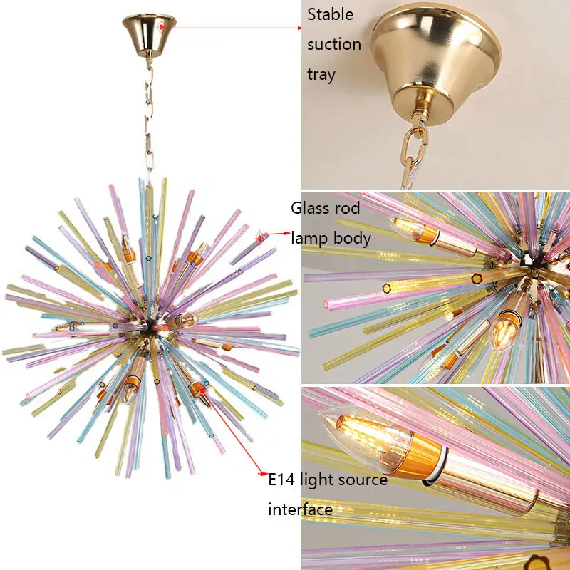 Verthara Premium Dandelion Glass Children's Chandelier