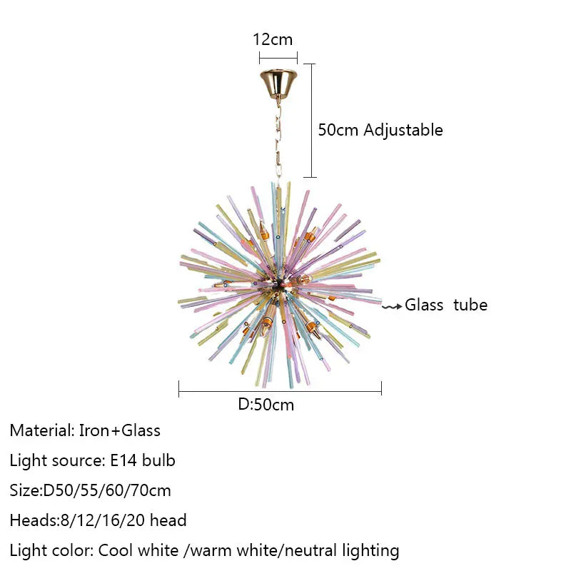 Verthara Premium Dandelion Glass Children's Chandelier