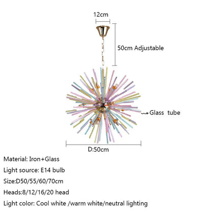 Verthara Premium Dandelion Glass Children's Chandelier