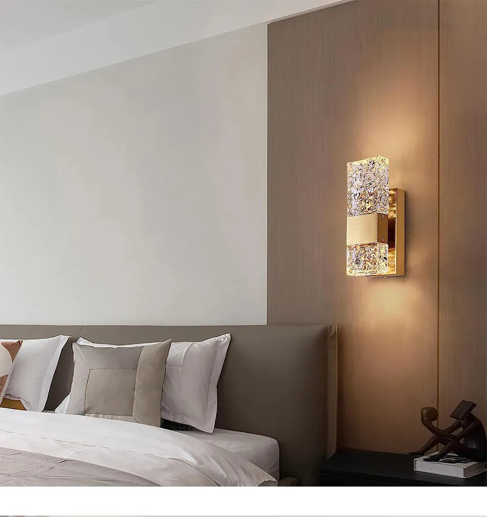 Verthara Premium Dimmable Crystal LED Wall Light with Remote