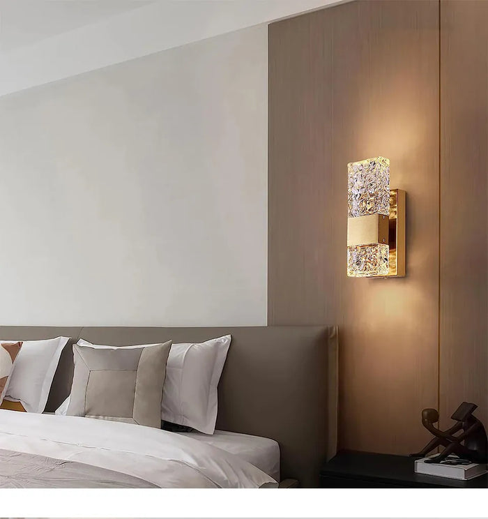 Verthara Premium Dimmable Crystal LED Wall Light with Remote