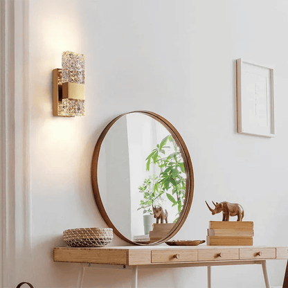 Verthara Premium Dimmable Crystal LED Wall Light with Remote