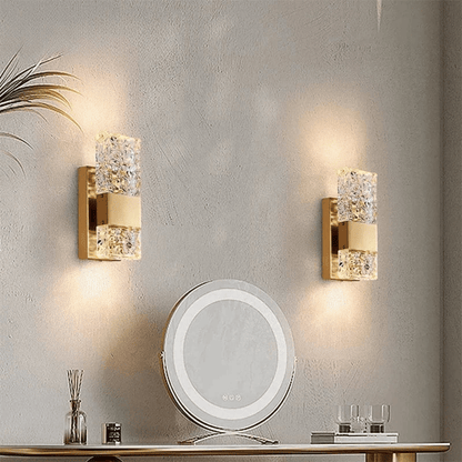Verthara Premium Dimmable Crystal LED Wall Light with Remote