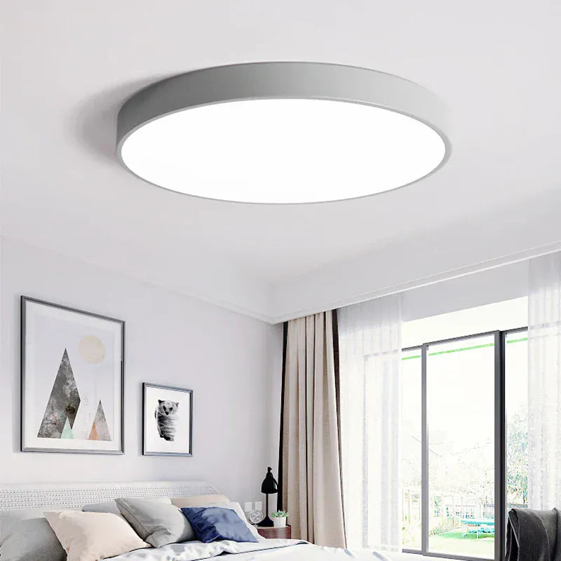Verthara Premium Dimmable LED Flush Mount Ceiling Light – Ultra-Thin – Adjustable Brightness - Modern Design - Available in Black and White