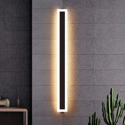 Verthara Premium Dimmable LED Outdoor Wall Lamp - Waterproof - Adjustable Brightness - Aluminium - Modern Design - Available in Multiple Colours Black body / Dimming with remote / H40x8cm 11w