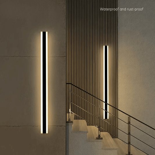 Verthara Premium Dimmable LED Outdoor Wall Light – Wall Mount – IP67 Waterproof - Rust-Proof Stainless Steel - Modern Design - Adjustable Brightness Warm white dimming / 150cm-IP67