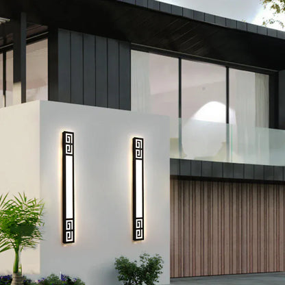 Verthara Premium Dimmable LED Outdoor Wall Light - Waterproof - Modern Design - Adjustable Brightness - Available in Multiple Sizes - Black