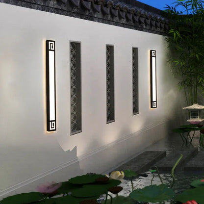 Verthara Premium Dimmable LED Outdoor Wall Light - Waterproof - Modern Design - Adjustable Brightness - Available in Multiple Sizes - Black