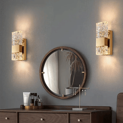 Verthara Premium Dimmable LED Wall Light With Remote Control – Adjustable 3000K-6000K - Modern Crystal Design - Eye Protection - Easy Installation neutral light