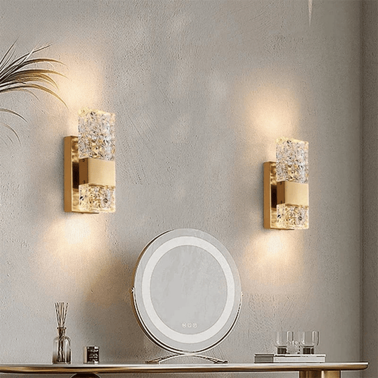 Verthara Premium Dimmable LED Wall Light With Remote Control – Adjustable 3000K-6000K - Modern Crystal Design - Eye Protection - Easy Installation