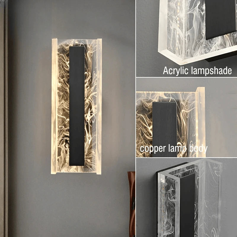 Verthara Premium Dimmable Rectangle Copper Wall Sconce
