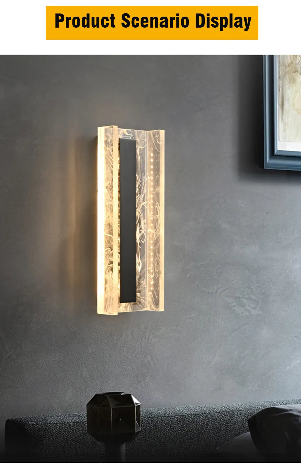 Verthara Premium Dimmable Rectangle Copper Wall Sconce
