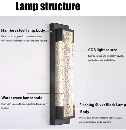 Verthara Premium Dimmable Stainless Steel Outdoor Wall Sconce