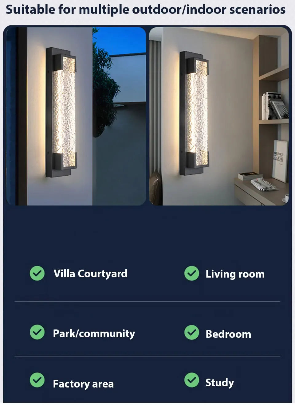Verthara Premium Dimmable Stainless Steel Outdoor Wall Sconce
