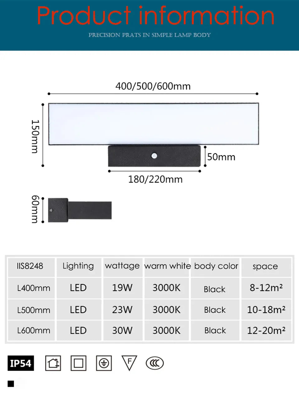 Verthara Premium Dusk to Dawn Motion Sensor Wall Light