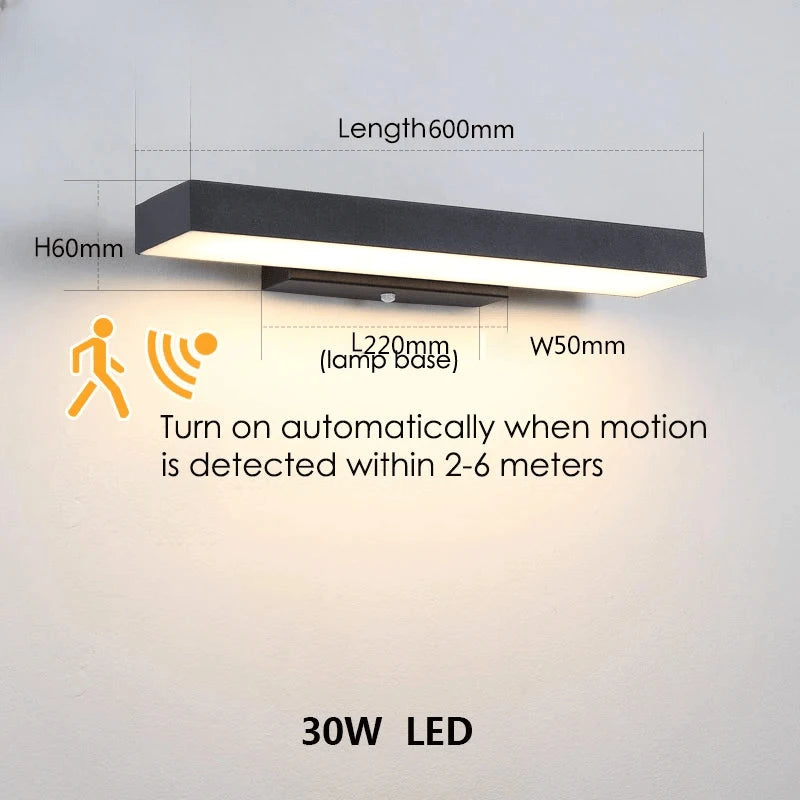 Verthara Premium Dusk to Dawn Motion Sensor Wall Light 60cm motion sensor