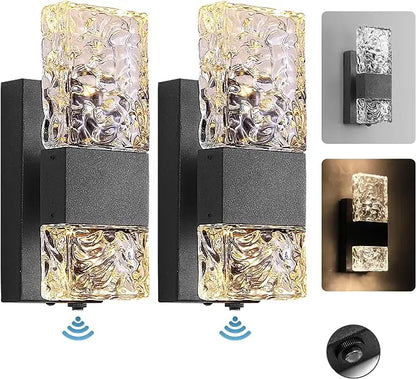 Verthara Premium Dusk to Dawn Sensor Outdoor Wall Light cool white / 2 Pcs with Sensor
