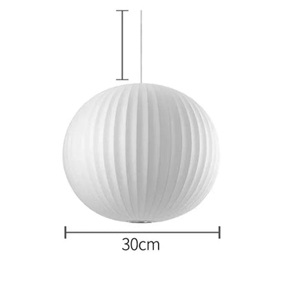 Verthara Premium E27 Pendant Light - Hanging Mount - Silk Cloth Shade - Postmodern Design - Ideal For Kitchen Island - Dining Room - Indoor Use B Dia30cm / Cold White