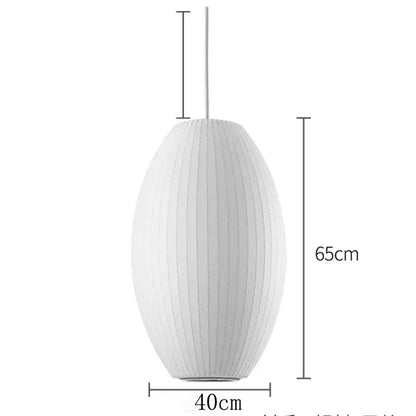 Verthara Premium E27 Pendant Light - Hanging Mount - Silk Cloth Shade - Postmodern Design - Ideal For Kitchen Island - Dining Room - Indoor Use C Dia40cm H65cm / Cold White