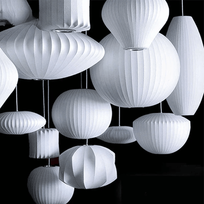 Verthara Premium E27 Pendant Light - Hanging Mount - Silk Cloth Shade - Postmodern Design - Ideal For Kitchen Island - Dining Room - Indoor Use