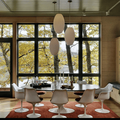 Verthara Premium E27 Pendant Light - Hanging Mount - Silk Cloth Shade - Postmodern Design - Ideal For Kitchen Island - Dining Room - Indoor Use