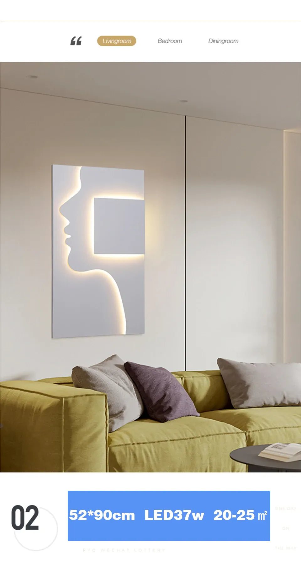 Verthara Premium Face Profile Art Wall Sconce
