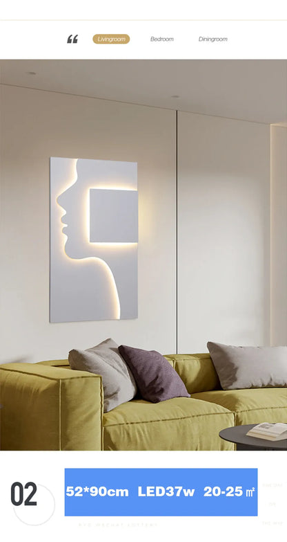 Verthara Premium Face Profile Art Wall Sconce