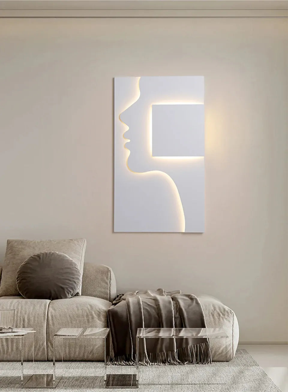 Verthara Premium Face Profile Art Wall Sconce